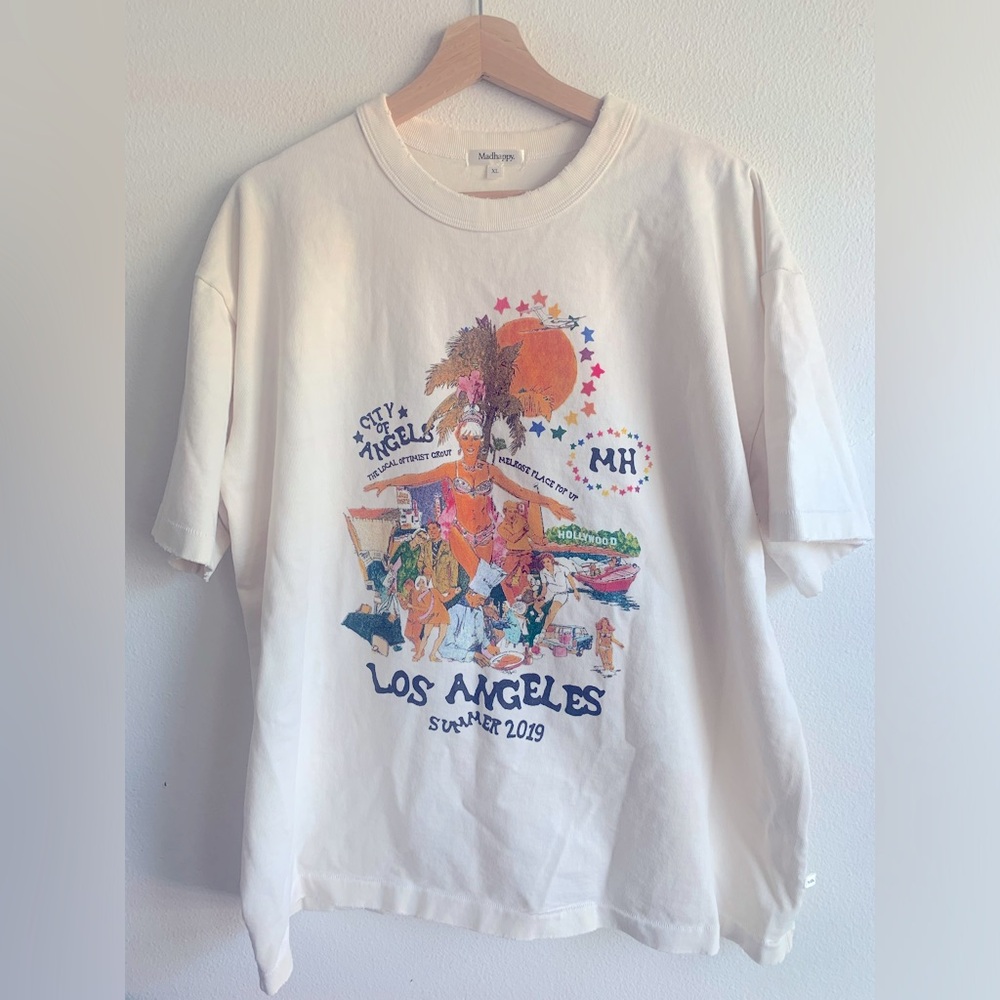 Mad Happy Madhappy Melrose Place Pop Up Summer 2019 Cotton Tee XL HTF! LA Tshirt
